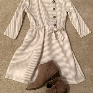Bundle NWOT! Girls Dress (6/7) and Matching Ankle boots (size 1)